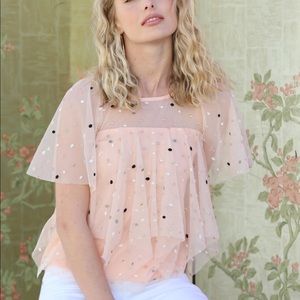 Eva Franco Pink Tulle Top - NWT